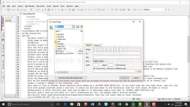 CoffeeCup HTML Editor tutorial
