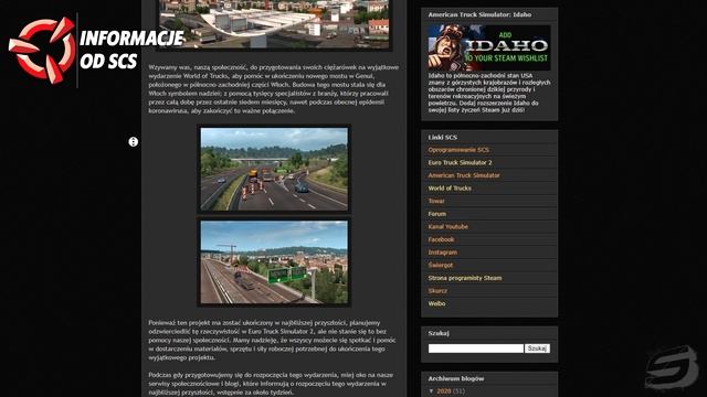 ETS 2 INFO: "Operation Genoa Bridge" - Potwierdzenie i zapowiedź kolejnego Eventu World of Trucks