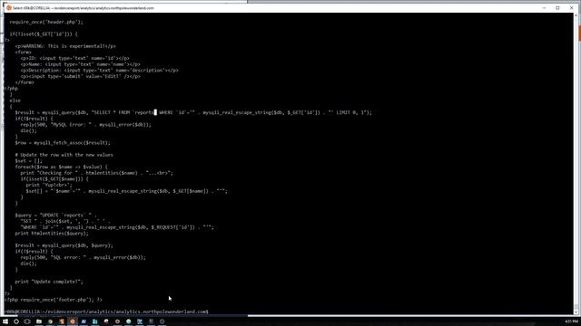 Bug Bounty - Analytics2 - 2016 SANS Holiday Hack Challenge