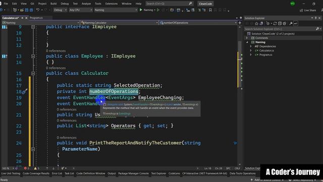 Clean Code in C# - Episode 12 - Choosing Good Names for Fields