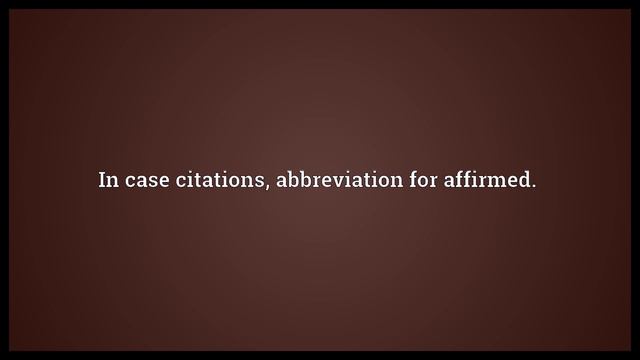 Aff. Meaning