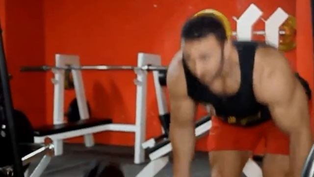 Гребане с щанга от наклон