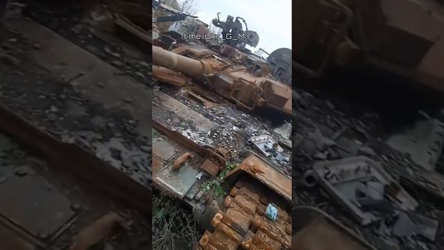 🇺🇦Очередной уничтоженные в зоне проведения СВО украинский боевой танк💥