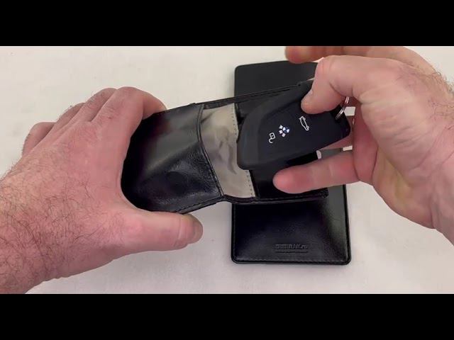 Противоугонный чехол для брелка Фарадея/Экранирующий чехол.RFID.  Кожзам. Недорогой и с 2ой защитой
