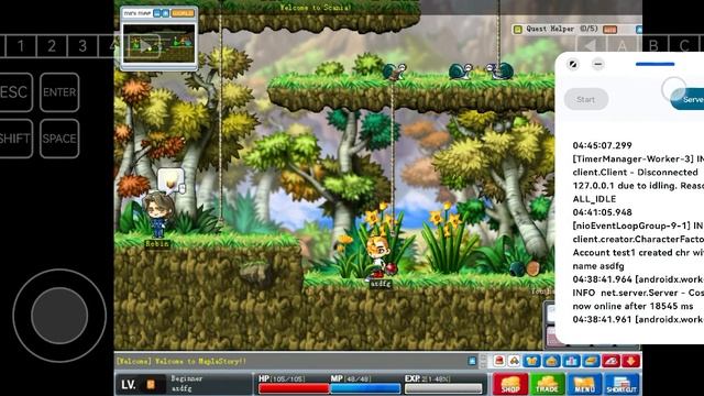 [MapleStory] Playing old school MapleStory on Winlator and Android Server App.