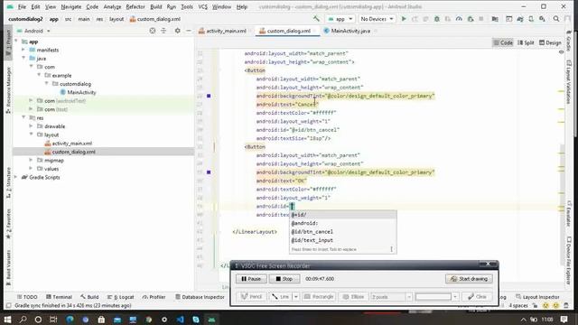 android studio tutorial | create custom dialog in android | custom dialog