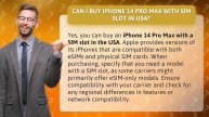 Can I buy iPhone 14 Pro Max with SIM slot in USA?