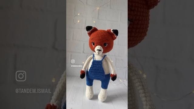Лисенок в комбинезоне ? Еще один вариант малышей)) вязаная крючком игрушка амигуруми