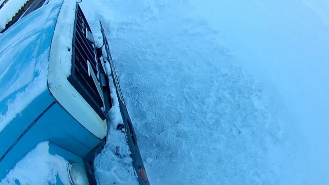 Запуск Газ 3307 в -12 после долгого простоя и морозов -38. Продавать передумал.