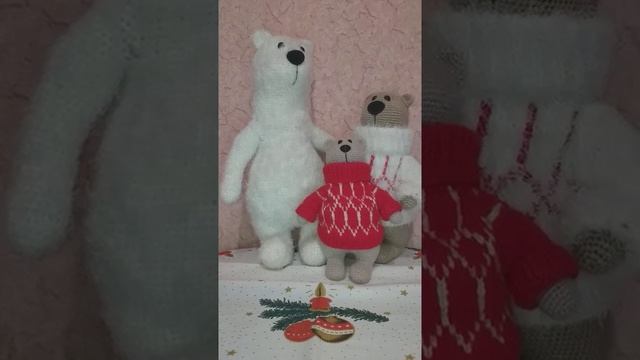Вязаные игрушки крючком.Медведь.knitted Bears.knitted Toys.