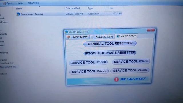 Canon Service tool V4905