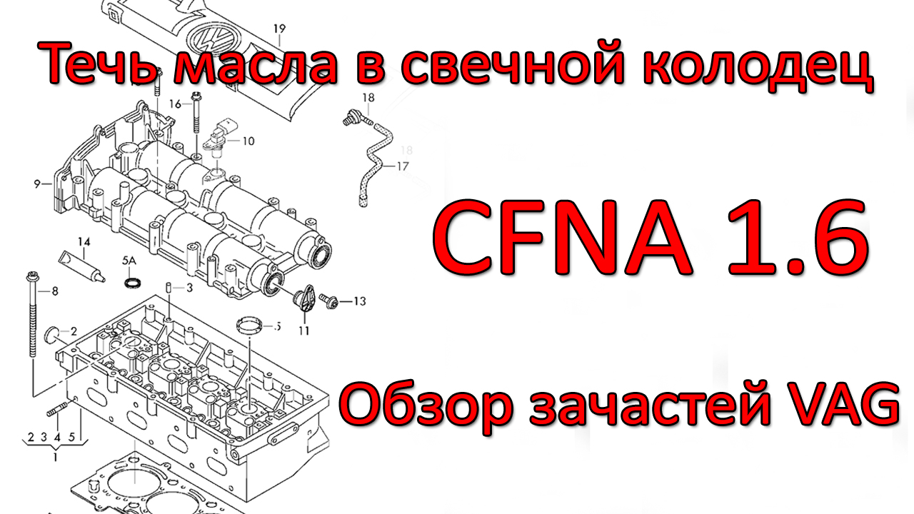 Утечка масла в свечной колодец CFNA 1.6 | Обзор запчастей | VW Поло Седан