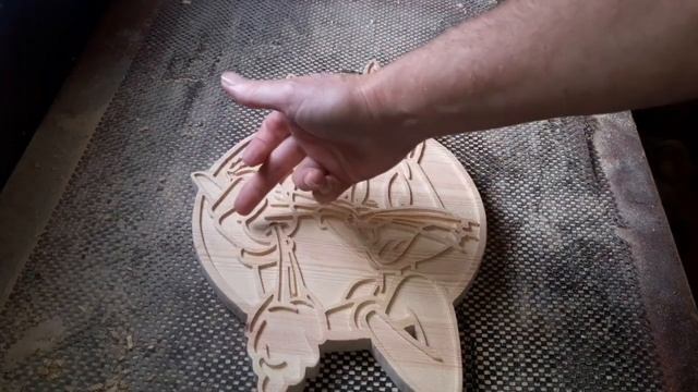 Bugs Bunny routed out on recycled pine and inlayed with resin..router project..