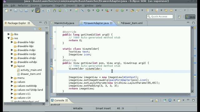 SERIES P4-1; How to Create your own Android Launcher / Home Screen Application tutorial
