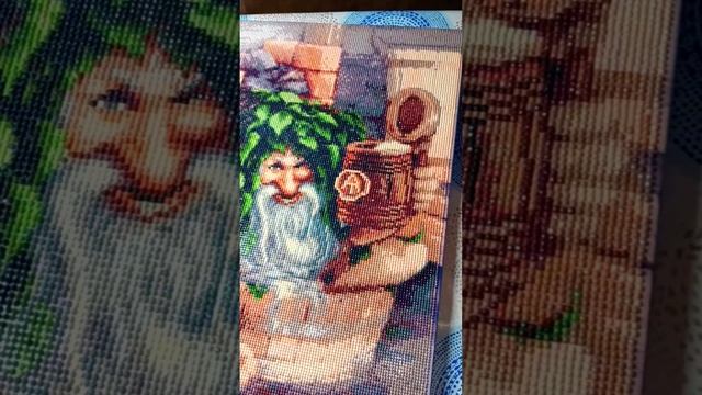 Алмазная мозаика "Банник", автор Вера Фролова. Готовая и будущая картины