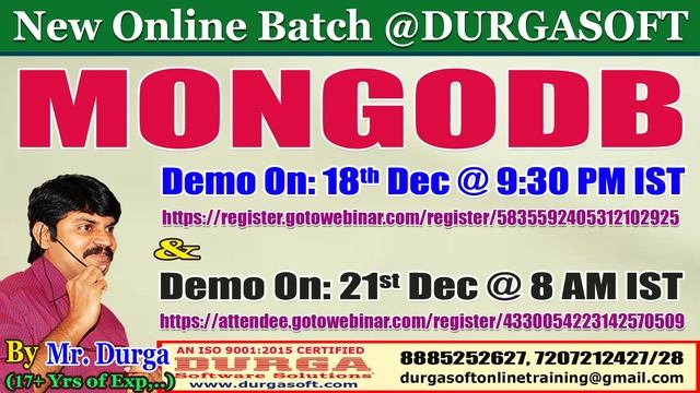 MONGODB Online Training in DURGASOFT