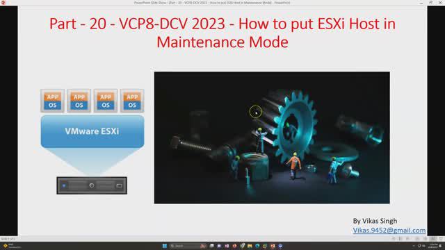 VCP8-DCV 2023 | Part-20 | How to put ESXi Host in Maintenance Mode