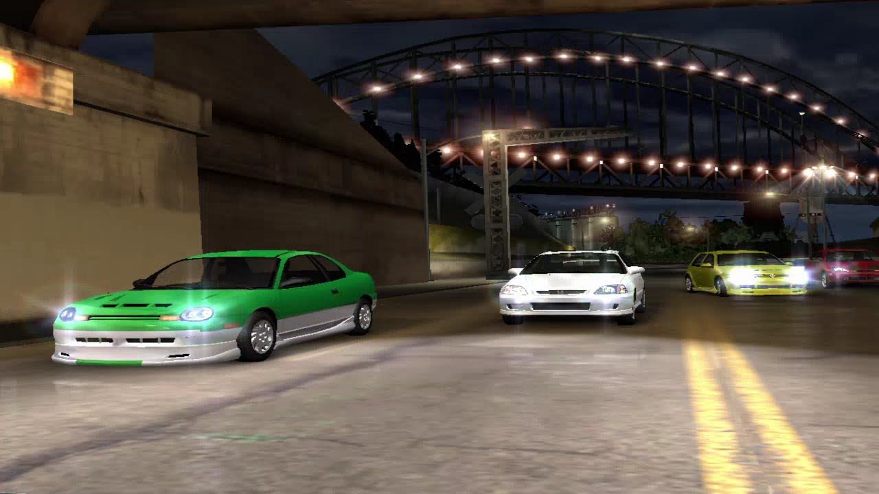 148) NFS Underground Drag Racing Civic vs Neon vs Golf GTI vs Focus Драг-рейсинг