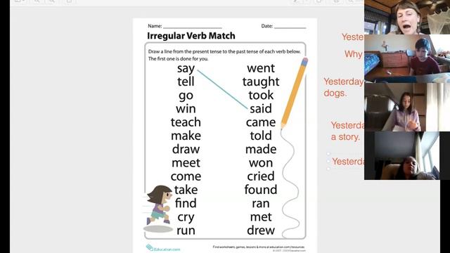 BE KIDS Live Class Speaking: Irregular verbs; Prepositions of place practice (23/04/2020)
