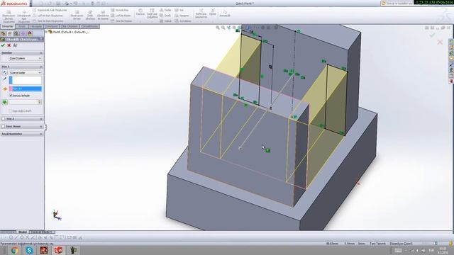 Solidworks ekstrüzyon ile katı oluşturma Ahmet'le Ders 11
