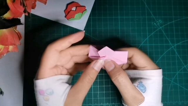 🌺🌷 Origami Camellia Flower  | Paper Craft | Camellia Flower & Leaf | FLOWER Bookmark | No GLUE 🌷🌺