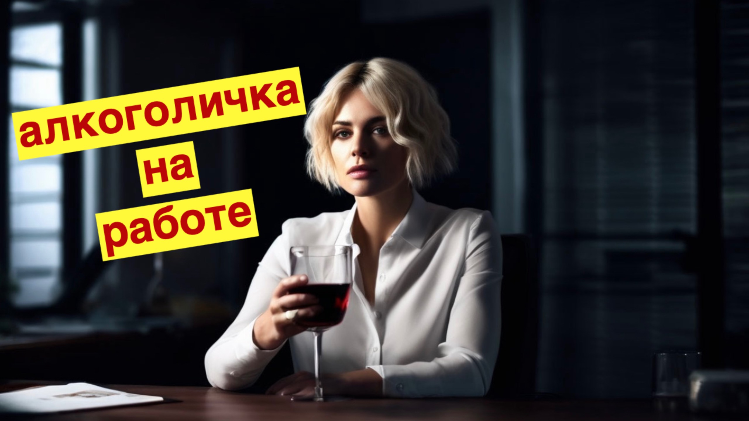 Алкоголичка на работе