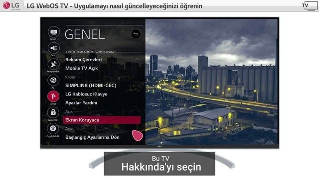 [LG WebOS TV] - Uygulamayı Nasıl Güncelleyeceğinizi öğrenin