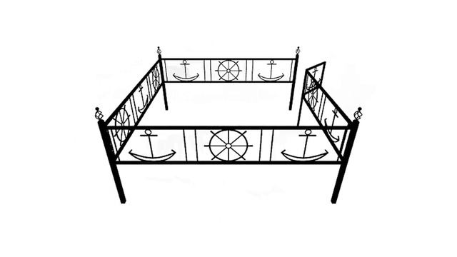Кованая ограда КВ7 40