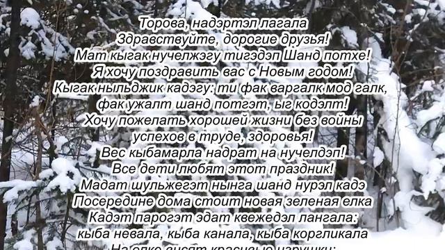 Родное слово (изучаем селькупский язык) поздравление Коробейниковой ИА с новым годом 26.12.2022