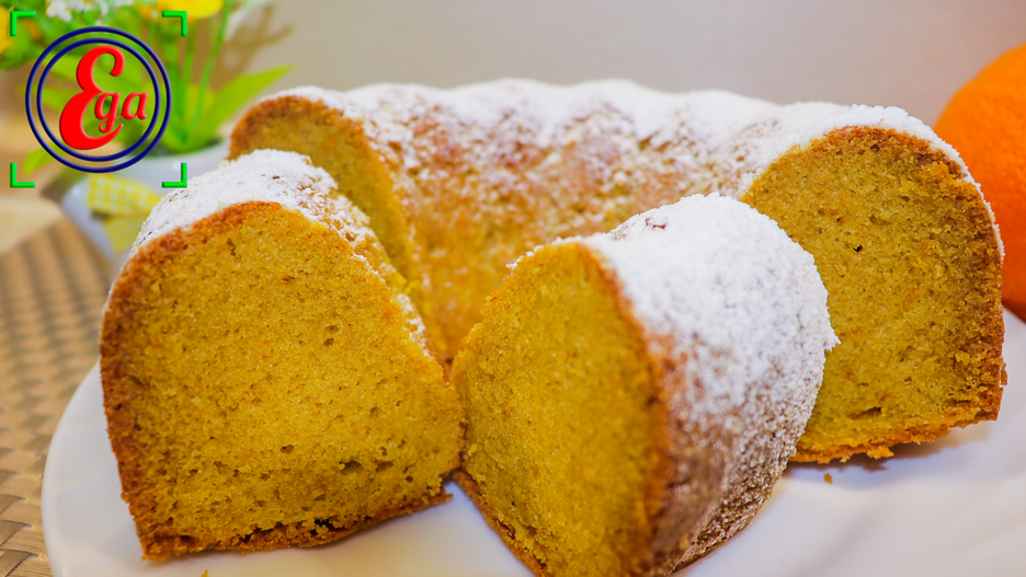 Ароматный песочный кекс с апельсиновым вкусом