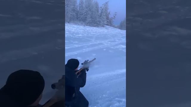 Стрельба из ВСС  в -50* градусов (специальная  снайперская винтовка)