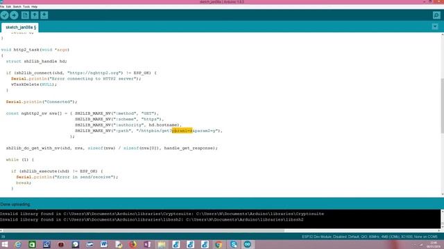 ESP32 HTTP/2: Add query parameters to GET request