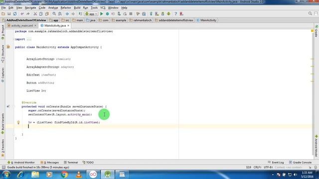 Add And Delete Items Of ListView Part 1