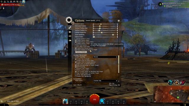 How to Adjust Camera To Character Height In Guild Wars 2