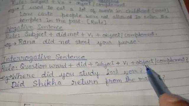 Simple past tense  past indefinite tense