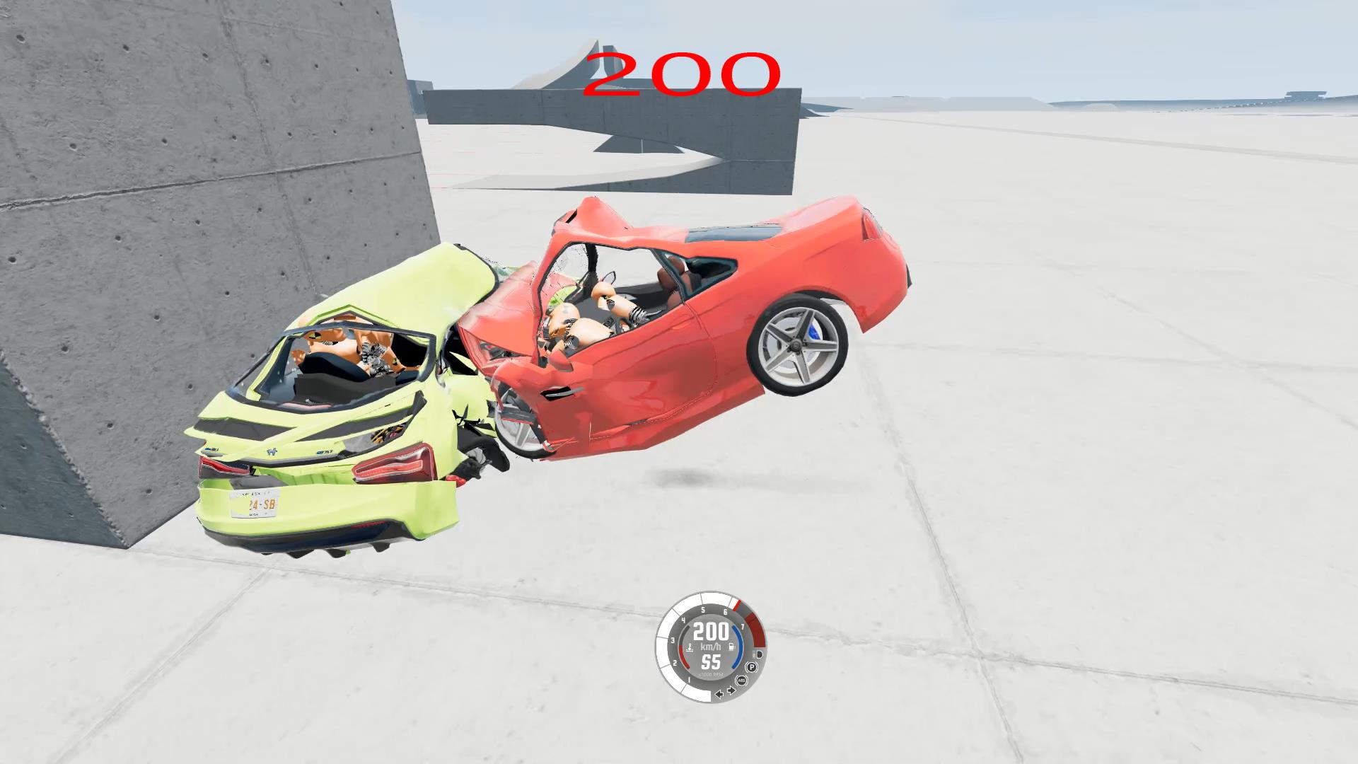 КРАШ ТЕСТ #3 - Hirochi eSBR 800 против ETK Kc6t - 30-200 km/h - BeamNG Drive | World BeamNG Drive