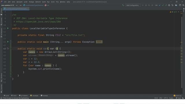 var - Local Variable Type Inference