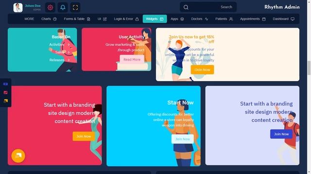Medical Bootstrap 5 Admin Dashboard Teamplate with RTL Dark Theme