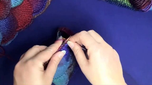 Новая шапочка из секционной пряжи, часть 3, макушка / энтерлак / что вязать из секционной пряжи