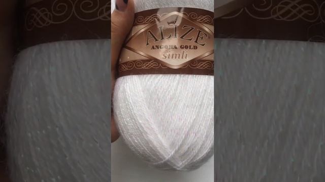 Подробный обзор пряжи Alize Simli Angora Gold(с люрексом) №55 Белый