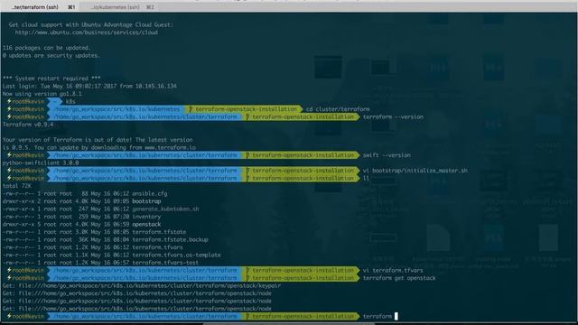 Deploying a specific kubernetes version for testing on OpenStack with Terraform