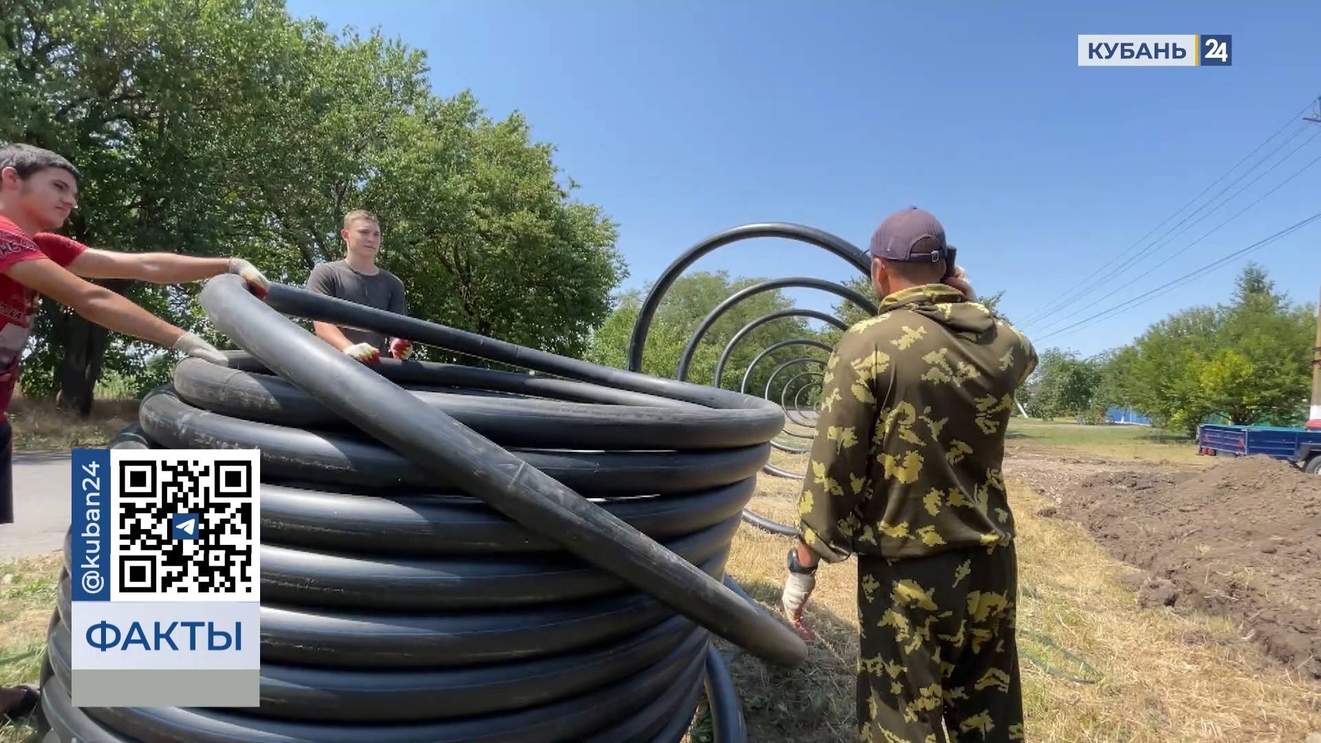 В двух поселках Ленинградского района полностью меняют водопровод