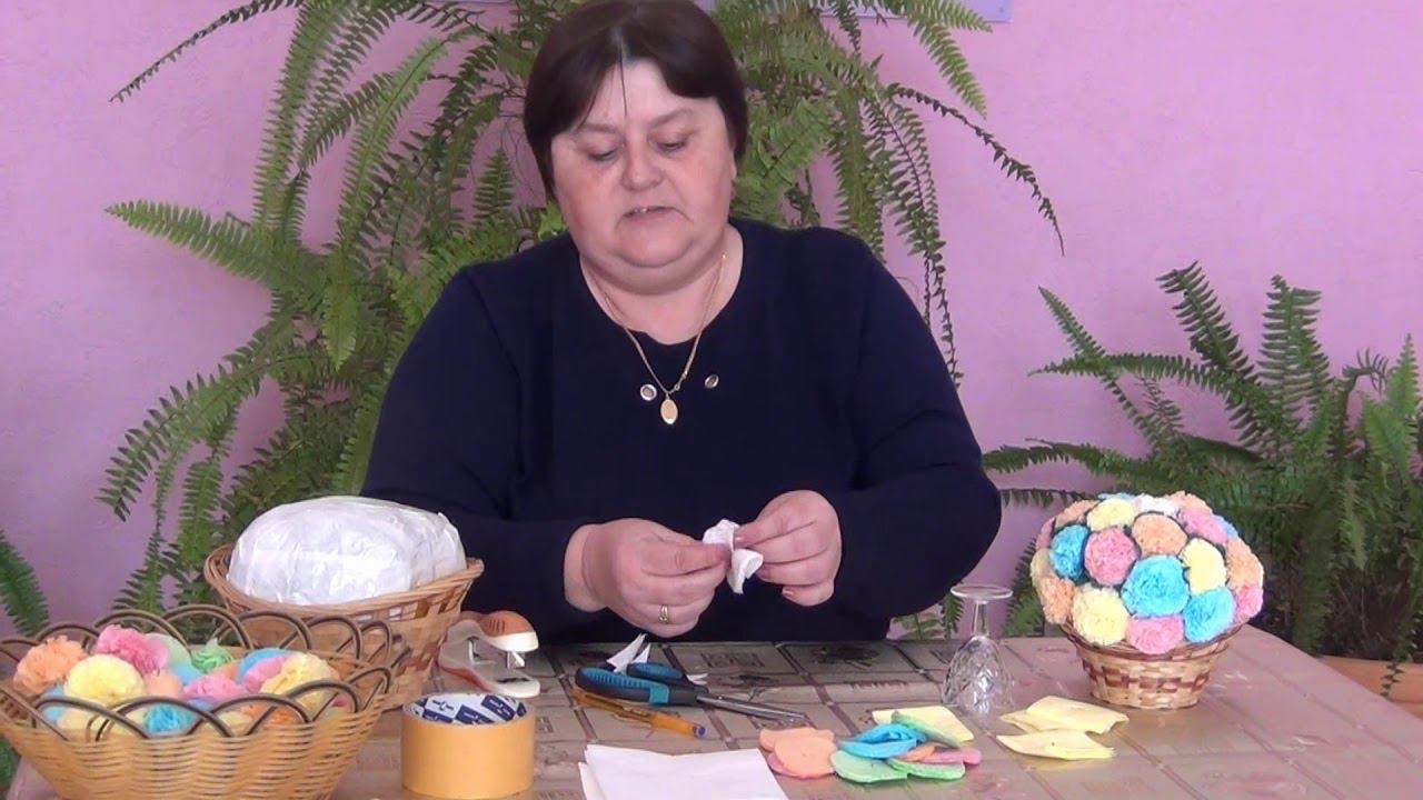 Изготовление корзинки с цветами мастер-класс