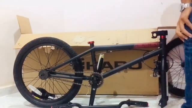 haro 100.1 18.5toptube unboxing complete bike