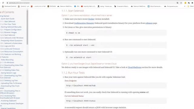 selenoid docker  for QA testing -הסבר על סלנואיד