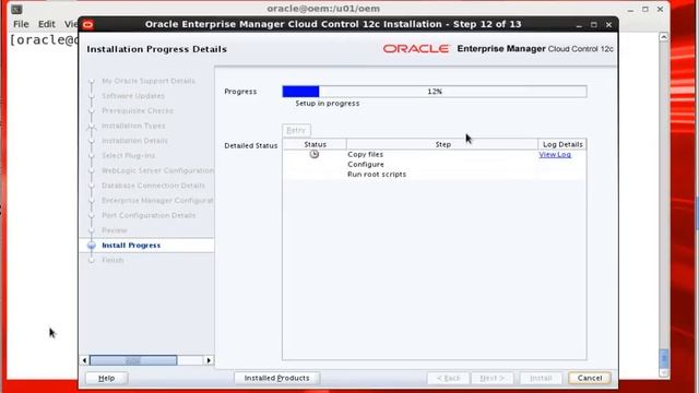 Install oem 12c on Oracle Linux