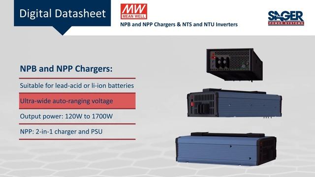 MEAN WELL Battery Charger and Inverter One-Stop-Shop Solution