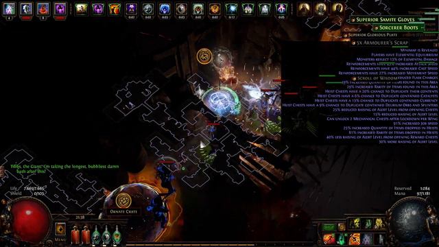 Path of exile heist Vindery super fast in traps.