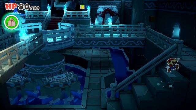 Paper Mario: The Origami King Walkthrough Part 11 Water Vellumental Shrine Nintendo Switch