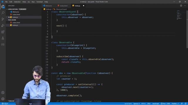2. RXJS - Implementing Observer pattern & Observable architecture | Guide from scratch | (Hindi)